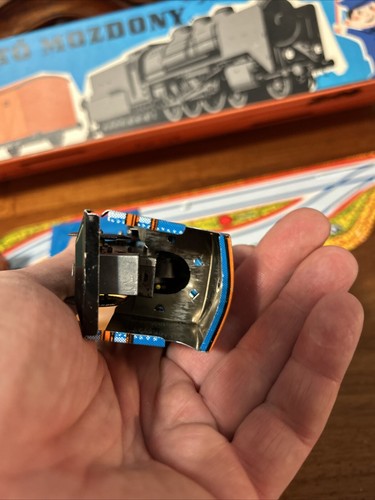 Vintage Old School Tolato Mozdony Tin Wind-Up Train Set with Free Box SU88 - Picture 10 of 20