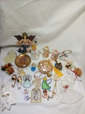 Vintage Christmas Angel Ornaments Some Handmade Lot of 25