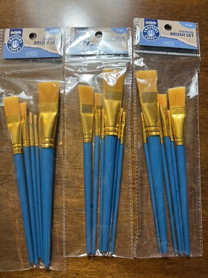 WOW! 3 Sets ArtSkills Crafter's Closet PREMIUM Brush Sets 18 Pieces & FAST SHIP!