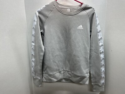 Adidas Womens Sweatshirt Size Small Gray Trefoil Logo Long