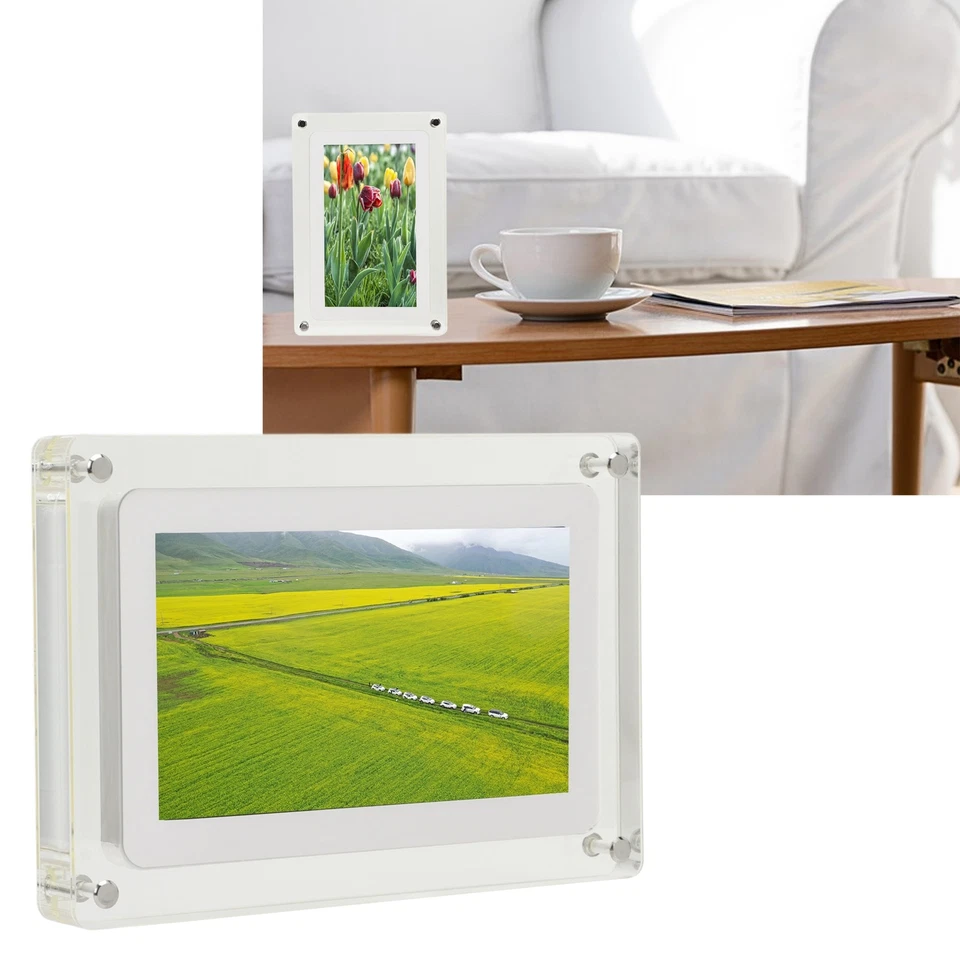 7in Digital Picture Frame With Speaker 1500mAh 4GB Smart Video Electronic BT5 - Image 3 of 4
