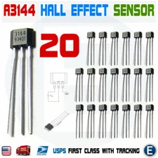 20pcs A3144 A3144E OH3144E A1044 Hall Effect Magnetic Sensor Switch Arduino