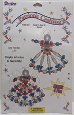 Darice 1965-13J Safety Pin PATRIOTIC Angels Bead PINS Ornament Kit NEW Makes 4