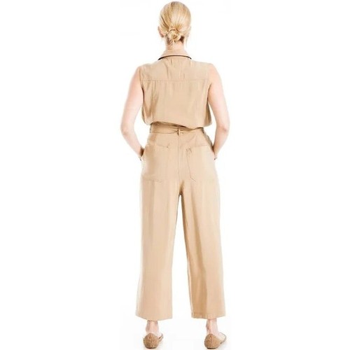 Max Studio womens Belted khaki Utility Jumpsuit Size XS - Picture 3 of 10