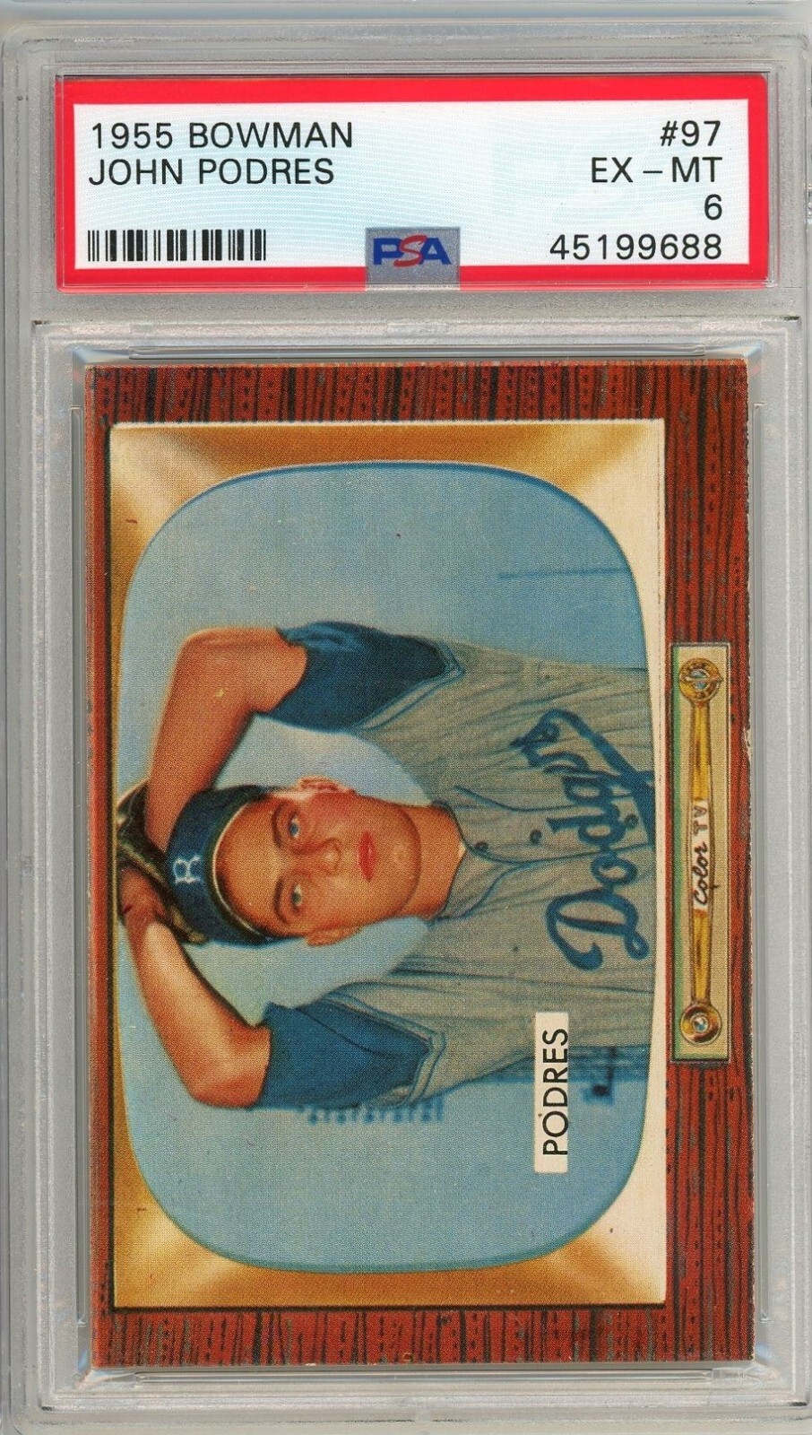1955 Bowman John Podres #97 PSA 6 P1317