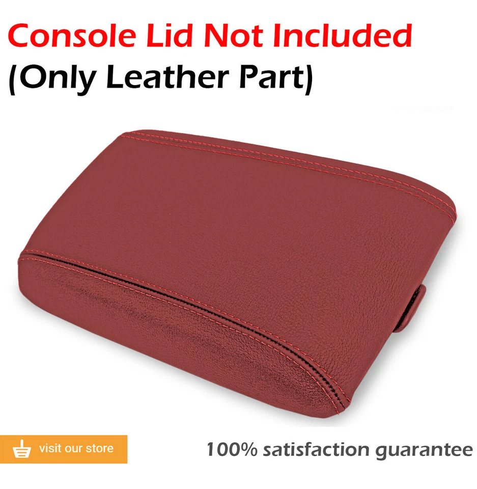 Se adapta a Pontiac GTO 2004-2006 PVC cuero consola tapa reposabrazos cubierta roja Foto 2 de 4