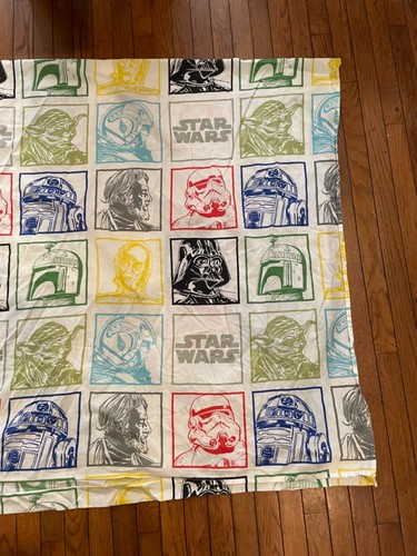 Sábana de cama plana doble Star Wars R2D2 Darth Vader Yoda C3PO Obi Wan Kenobi - Imagen 3 de 12