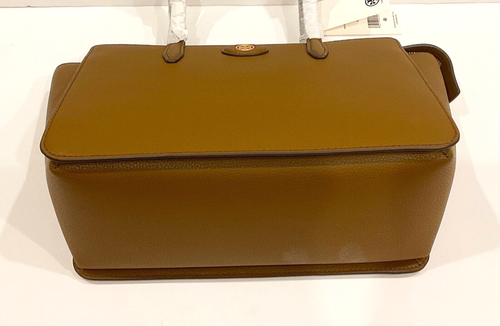 NWT TORY BURCH $398 ROBINSON BISTRO BROWN PEBBLED LEATHER TOTE BAG - Picture 7 of 7