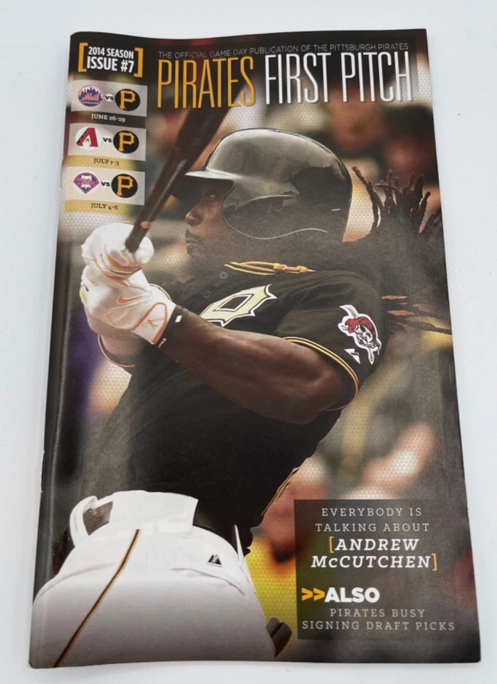 2014 & 2015 ANDREW McCUTCHEN FIRST PITCH PITTSBURGH PIRATES  Free 2014 Schedule - Image 4 of 4