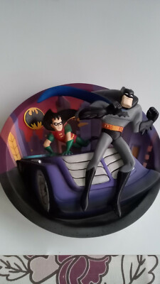 Batman Animated Series Teller, Plate, Guardians of Gotham City, Relief,3D, 20 cm