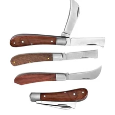 Pruning Grafting Knife Folding Tools Solid Pruner Wood Handle Garden Tree Cutter