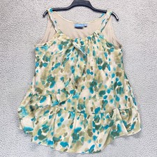 Simply Vera Wang Sleeveless Blouse Lined Ruffles Strappy Size XL