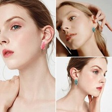 Bohemian Style Gold Plated Metal Flower Hoop Earrings - Lightweight Stylish