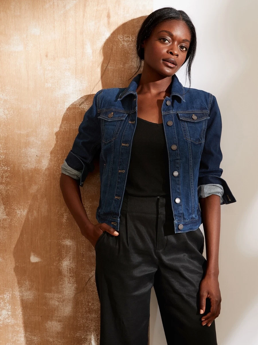 Banana republic denim jacket best sale womens