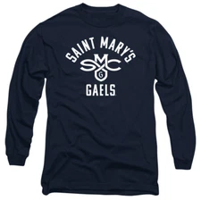 Saint Marys College Adult Long Sleeve T-Shirt Logo, Navy, S-3XL