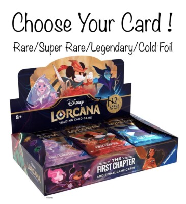 Choose Your Card! Disney Lorcana "The First Chapter" Rare/S-Rare/Legendary/Foil  | eBay
