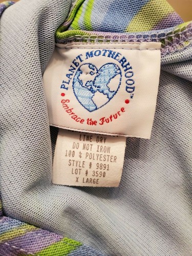 Planet Motherhood Womens Shirt Top Blouse Size XL X Large Blue Green Purple - Picture 2 of 6