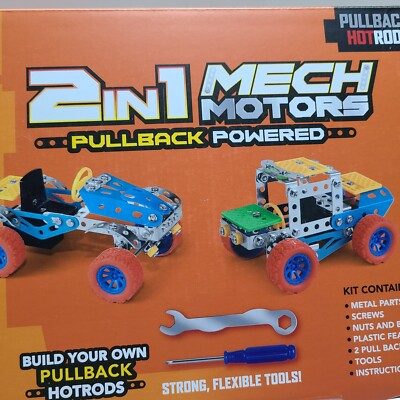MetalTech 2in1 Mech Motors Pullback Powered Hotrod's with 259