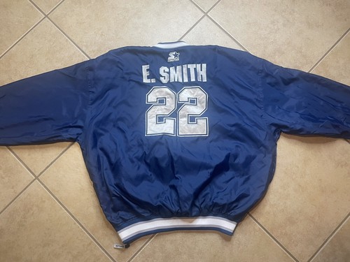 Dallas Cowboys Jacket Men’s XL Rare Vintage STARTER Emmitt Smith Pullover Jersey - Picture 3 of 13