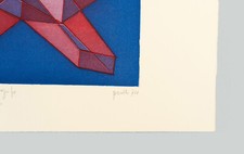 Gravure Achille Perilli "Whript" – Acquatinte Originale 1993 – Signée – 70x70 Cm