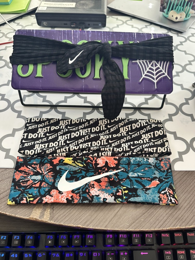 Nike Adult 3pk Assorted Multicolored Headbands - New Arrival