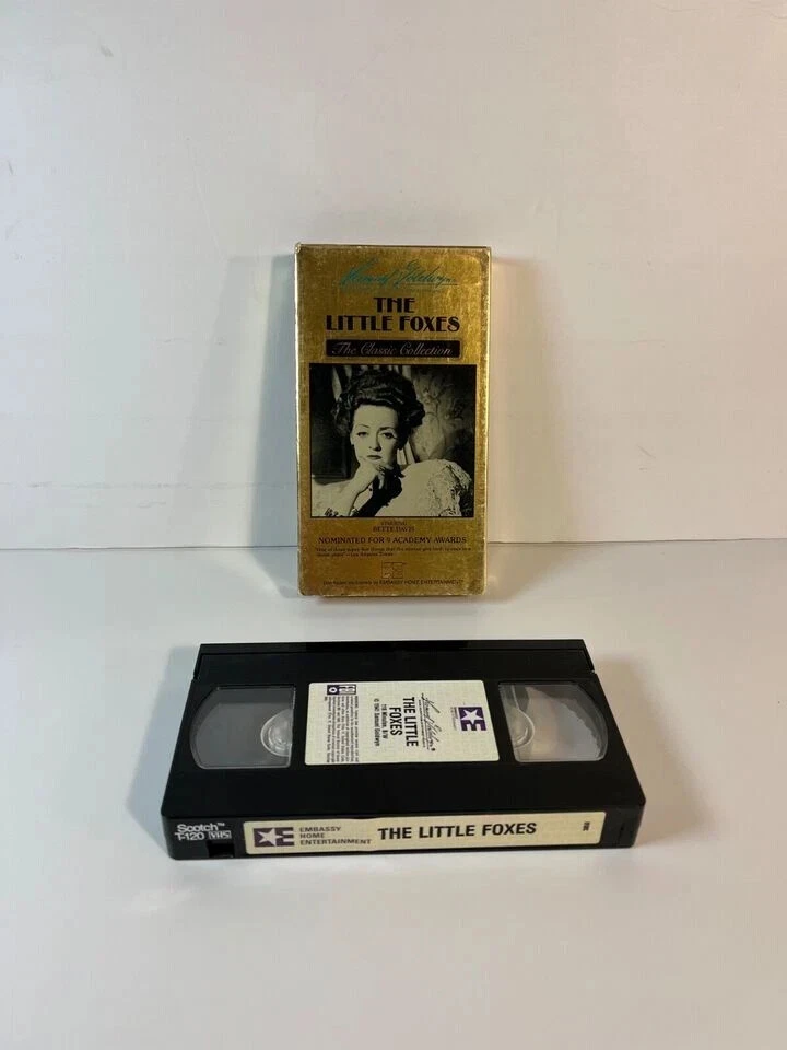 The Little Foxes VHS 1985 Samuel Goldwyn Bette Davis Classic Collec Rare HTF Gol Foto 2 de 4