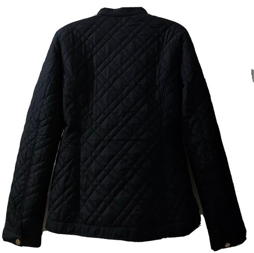 Charter Club Size XS Women's Deep Black Clip Pockets Long Sleeve Quilted Jacket. - Picture 3 of 10