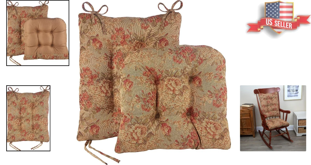 Tufted Rocking Chair Cushion Set