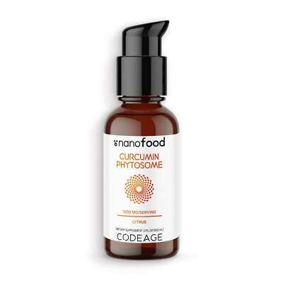 Codeage Liposomal Curcumin Phytosome Liquid Supplement, Turmeric Drops, 2 fl oz