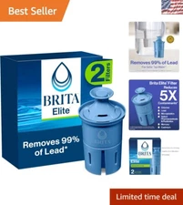 Lead-Removing Elite Water Filter Replacements - Long Lasting & BPA Free, 2 Count
