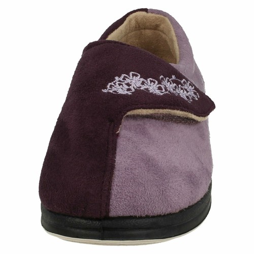 Pantuflas de gancho y correa de bucle para damas almohadillas ajuste ancho EE - Imagen 45 de 98