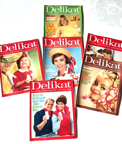 Delikat Original Set 1968 Werbemagazin 6 Objets de Collection Régime Publicité - Photo 2 sur 10
