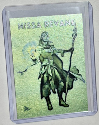 Nissa Revane Platinum Plated Artist Signed Magic: The Gathering Trading Card 1/1