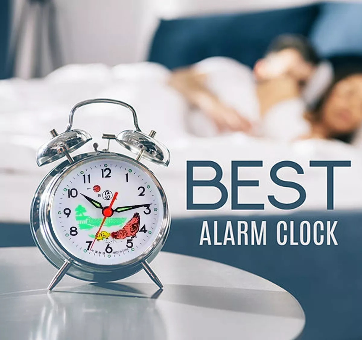 Vintage Animated Pecking Chicken Hen Alarm Clock Classic