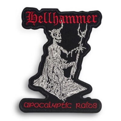 Hellhammer Apocalyptic Raids Patch | Swiss Extreme Black Thrash Metal Band Logo