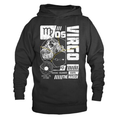 Virgo Zodiac Sign Horoscope Astrological Graphic Hoodie