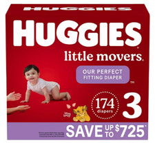 Huggies Little Movers Diaper, Size 3 - 174 Count 