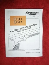Crosman 1322 1377 Rear Cocker Factory Service Manual + 2 Seal Kits + EVP & Guide