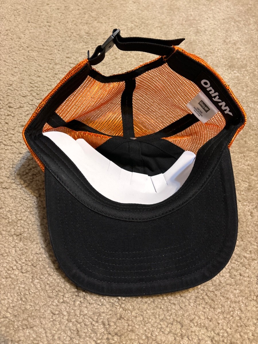 ONLY NY Trucker Adult Hat Black Orange Mesh Strapback Cap Skate Streetwear Only NY Six Panel Adjustable Baseball Hat Half Mesh Trucker  main image 3