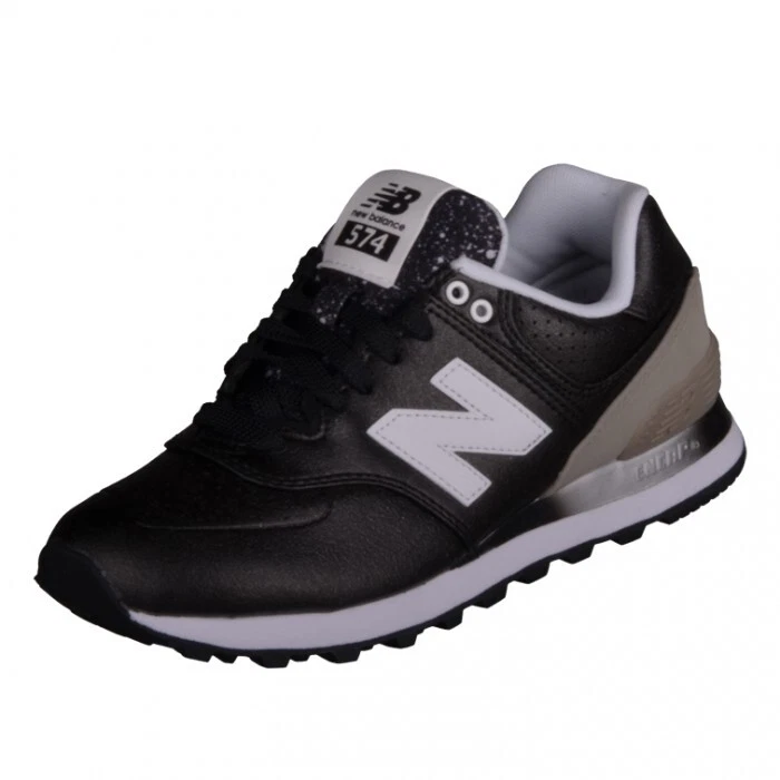 New Balance Classic Shoes Trainers Shiny Black/Grey WL574RAA eBay