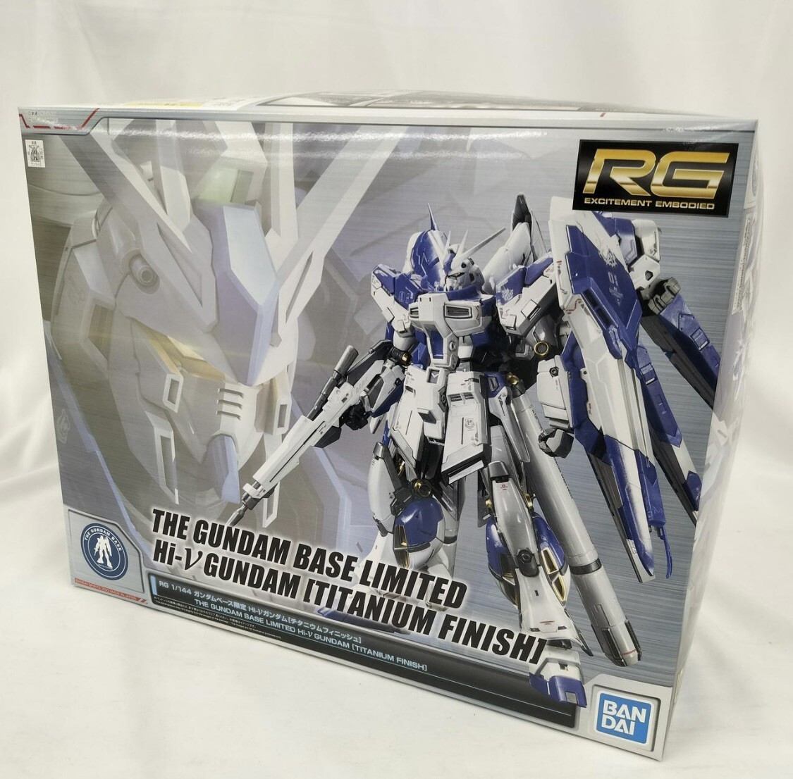 BANDAI RG 1/144 Gundam Base Limited HI-N Gundam Titanium Finish
