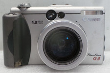 Canon PowerShot G3 4.0MP Digital Camera  Silver W/ Battery Untested