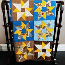 40 x48 New Handmade Cotton Quilted Throw.