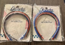 Vintage Goody Full Size Fashion Headbands New Lot Of 12 Rainbow 1982 Collectible