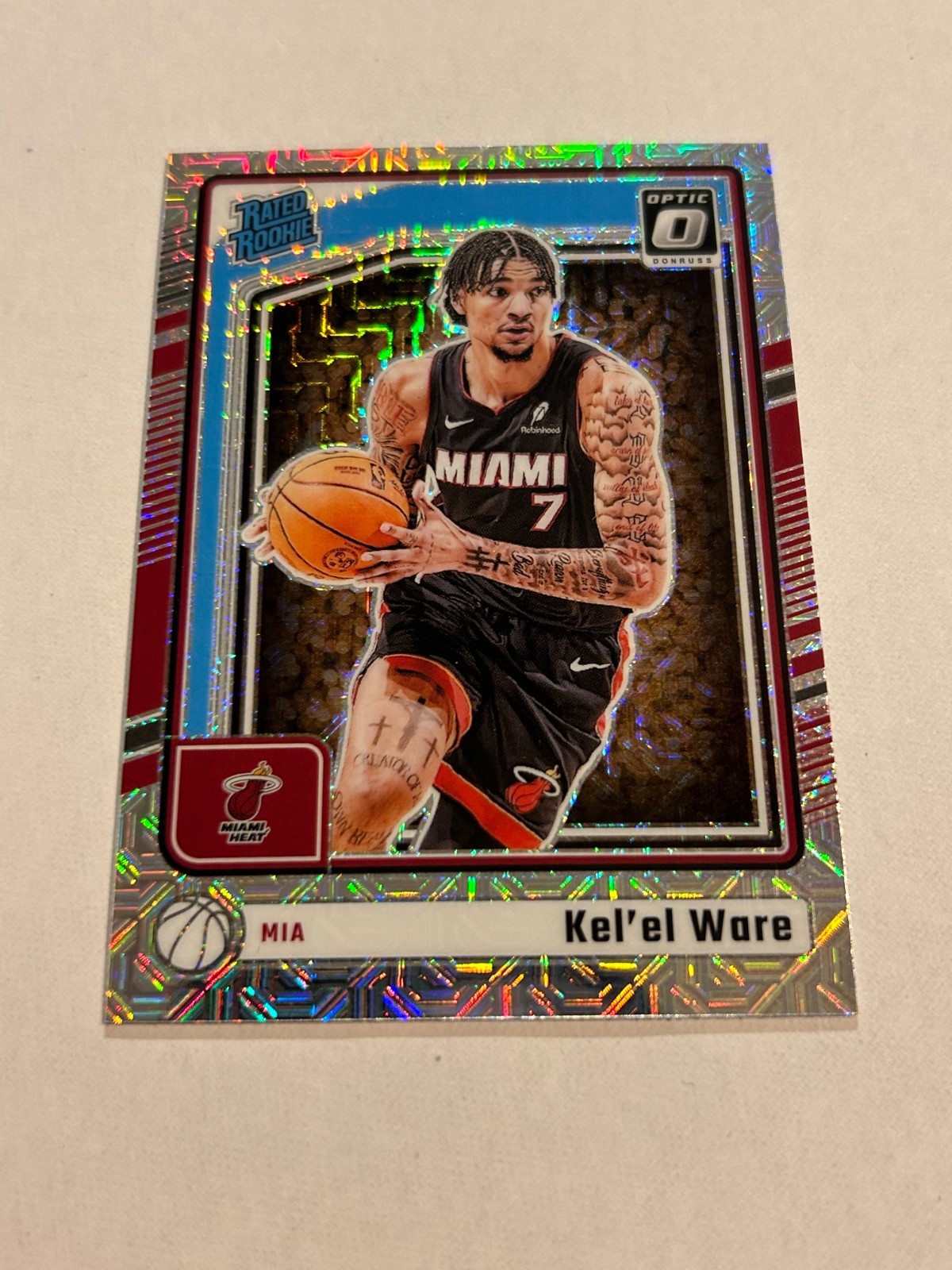 2024-25 DONRUSS OPTIC KEL'EL WARE #280 CHOICE MOJO PRIZM RATED ROOKIE HEAT TN2