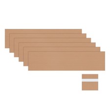 6-Pack Name Plate Engraving Blanks 1.3mm Thick 8x2 Inch Brown/White