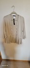 Bali Petite Small Ivory Ruffled Cuff Cardigan Sweater Bottom Ruffled Flounce NWT — photo 10