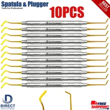 Composite Filling Dental Instruments Spatula & Plugger Titanium Gold Tips