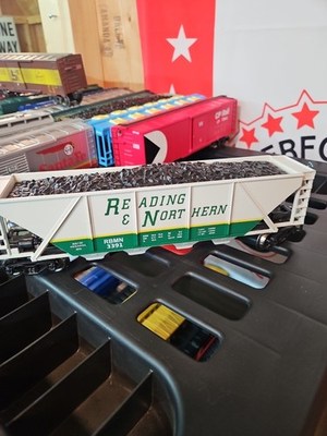 #ad Menards O Gauge Reading amp; Northern 4 Hopper Car # 3391 $45.00