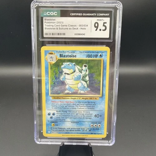 Pokemon TCG Blastoise Holo Card 003/034 TCG Classic English CGC 9.5 Mint+